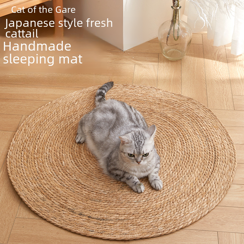 Larger cat scratching board, large claw-grinding cat toy, wear-resistant and scratch-resistant scratching basin, integrated cat nest, rattan cat sleeping mat