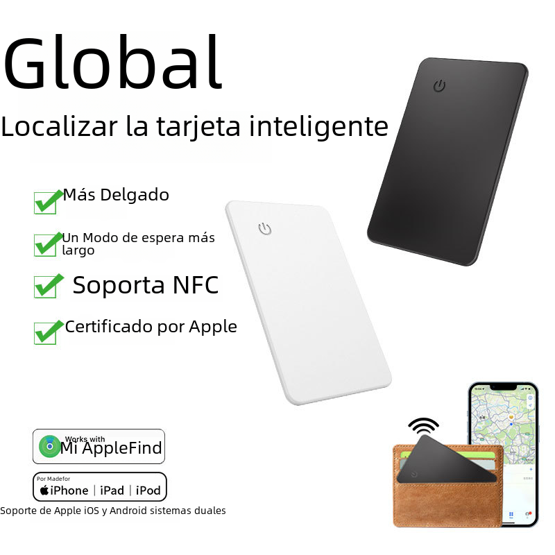 Localizador antipérdida estilo tarjeta de plástico inteligente, dispositivo de posicionamiento Global Airtag, reemplazo plano, accesorios de ordenador Digital Airtag
