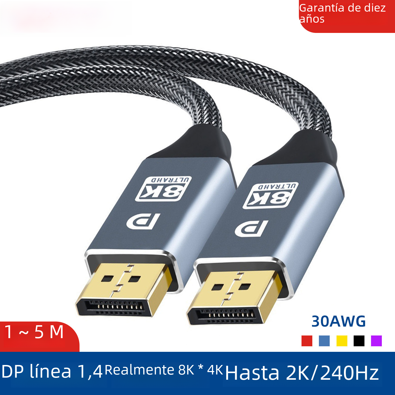 DP línea de alta definición público a público 4K8K16K línea de video deportes electrónicos monitor de computadora proyector tarjeta gráfica cable dp