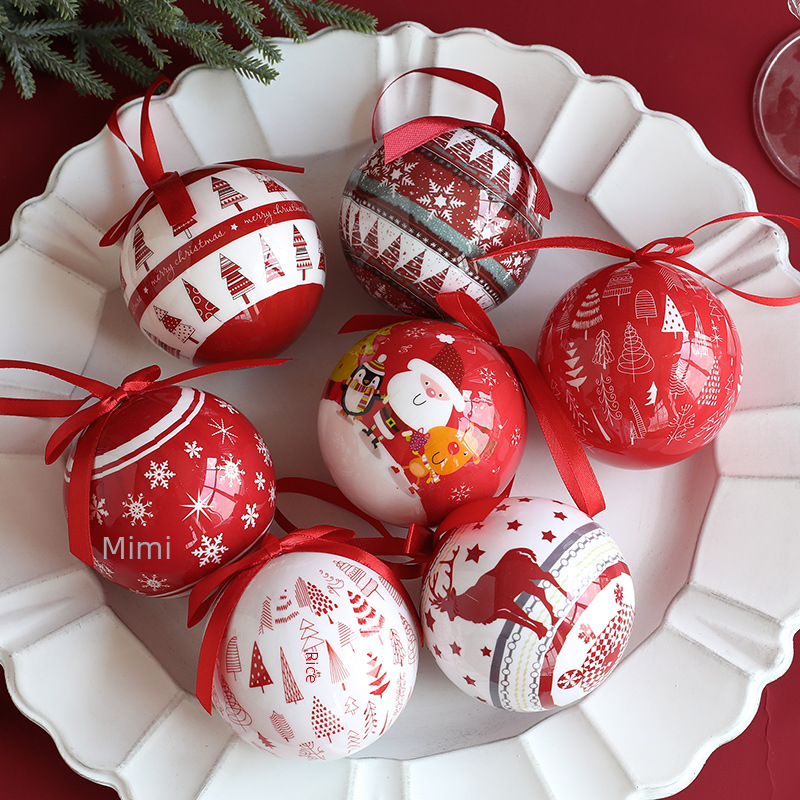Cross-border hot selling Christmas stickers foam balls snowman car pattern Christmas tree pendants hanging decorations hanging balls