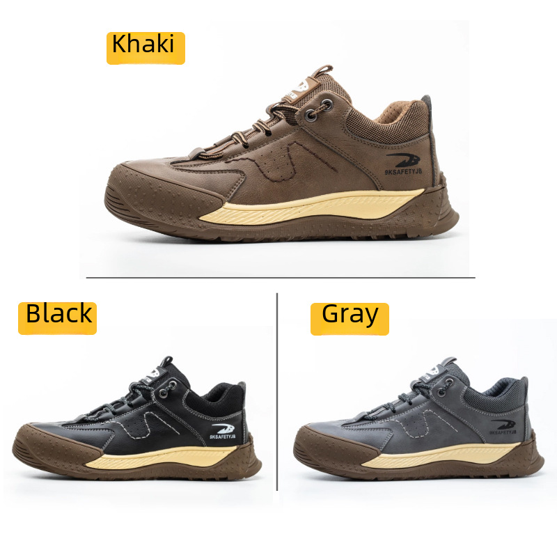 Men's safety shoes, anti-puncture and anti-impact, non-metallic 6KV insulated, wear-resistant and breathable, welding work shoes