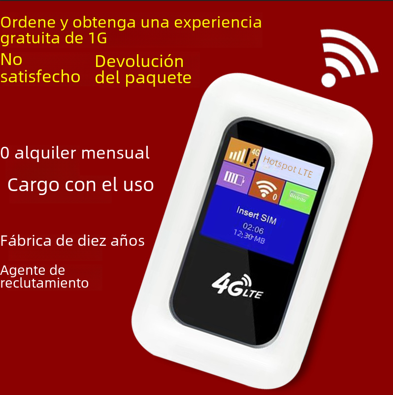 MiFi móvil portátil router wifi red wifi inalámbrica teléfono móvil con punto de acceso 4G artefacto portátil móvil
