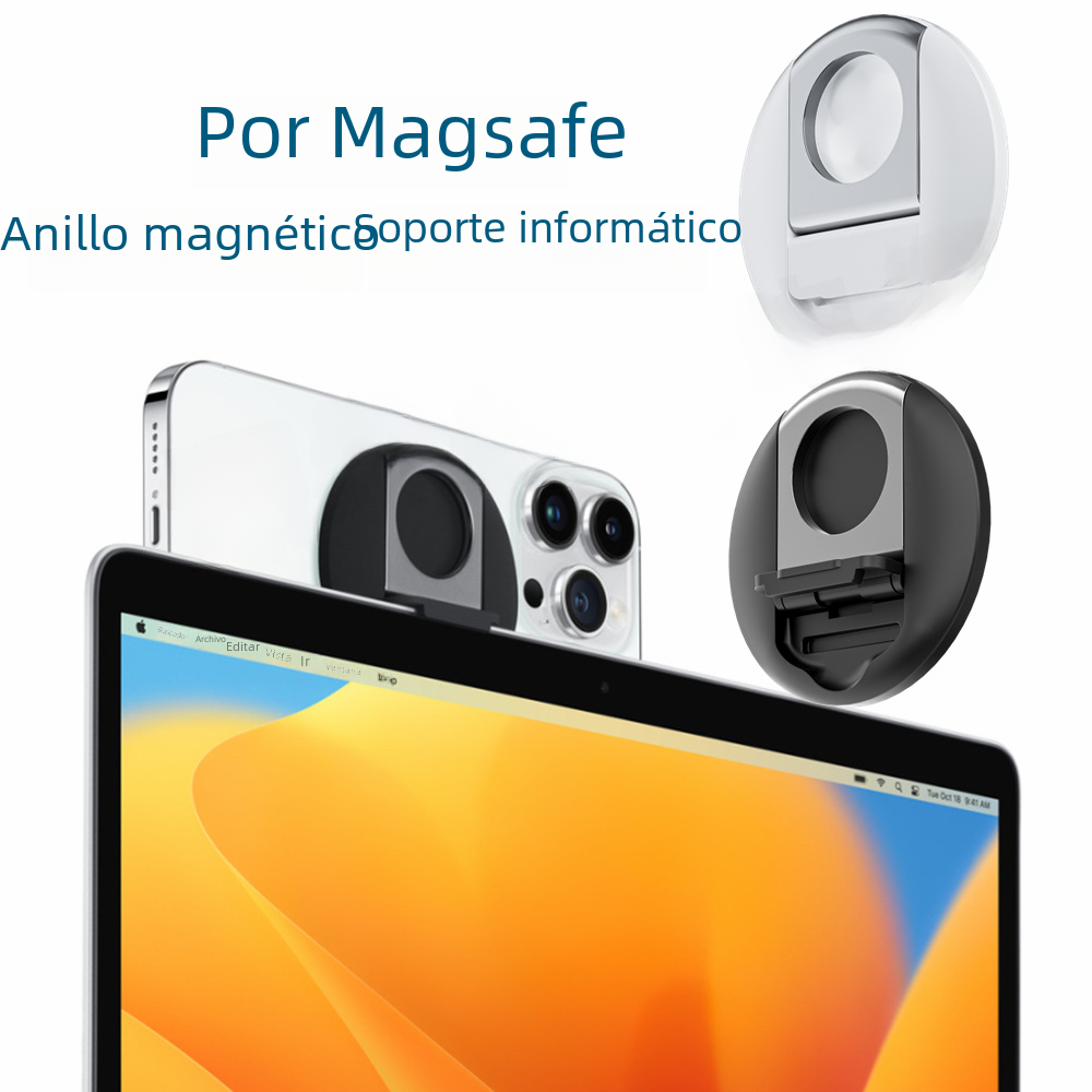 Aplicable al soporte de anillo magnético MagSafe Apple 15 hebilla de anillo de teléfono móvil Mac soporte de escritorio portátil