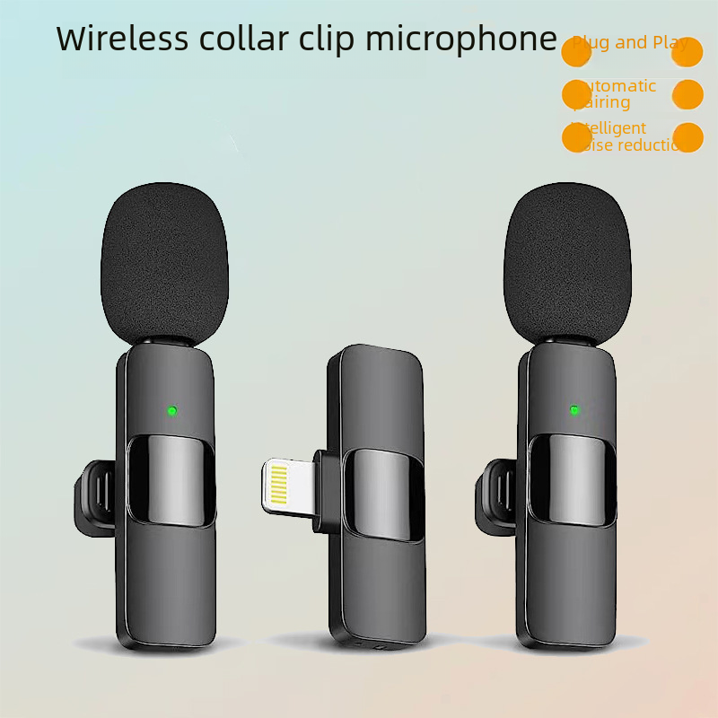 Bestselling Wireless Lavalier Microphone K1: Dual-Use Live Streaming Smart Noise-Canceling Wireless Mini Microphone