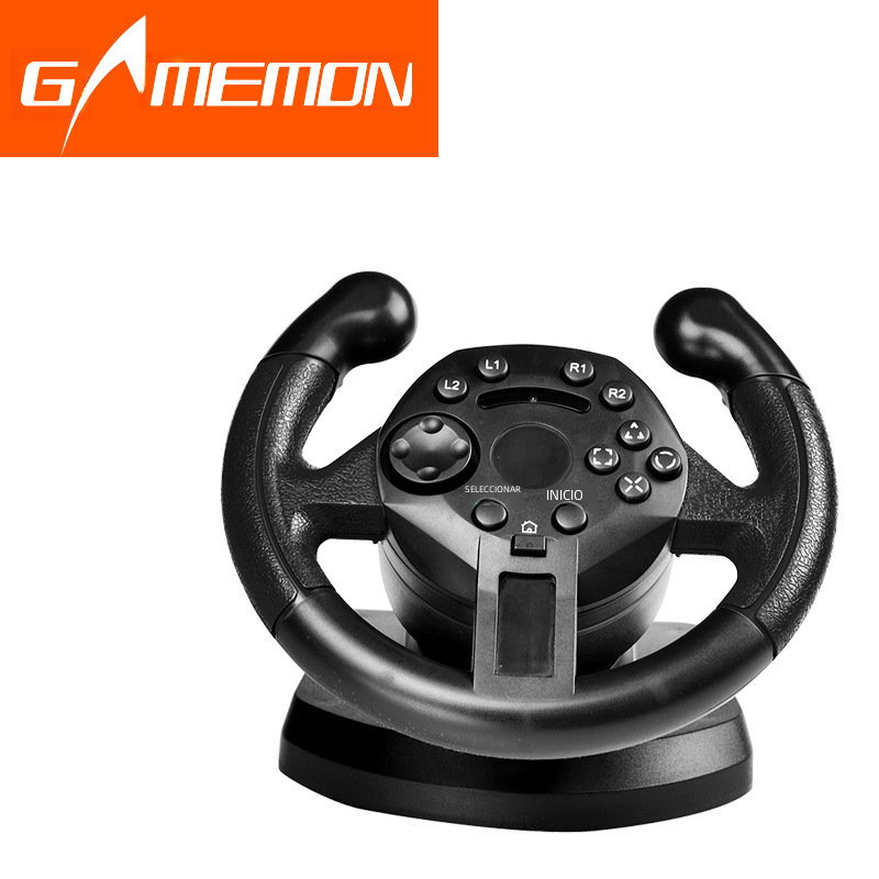 Mini Ps3/pc rueda de carreras multifuncional simulación conducción controlador de juego vibración rueda de juego Digital ordenador Gamepad