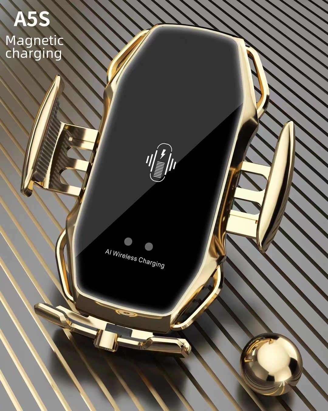 Auto supplies car wireless charging mobile phone holder smart charging infrared induction opening and closing across mirror supply