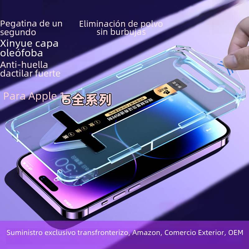 Aplicable Apple iPhone16promax película templada almacén libre de polvo 15 película para teléfono móvil 13pro pantalla completa anti-caída