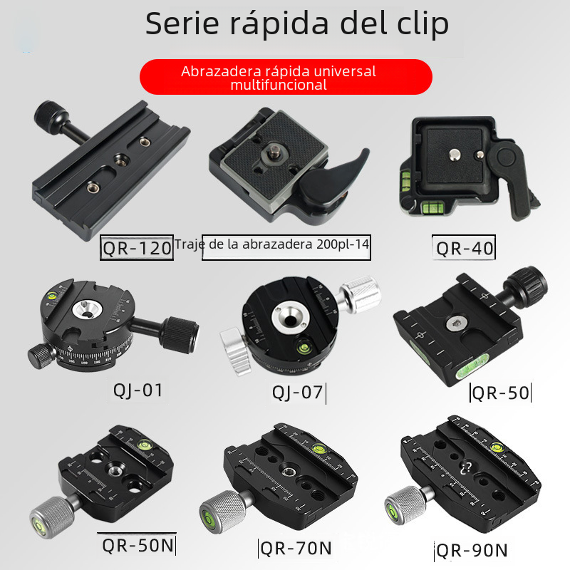 Beixin SLR estabilizador de cámara rápida conversión abrazadera trípode cabeza de aleación de aluminio de instalación rápida abrazadera de liberación rápida