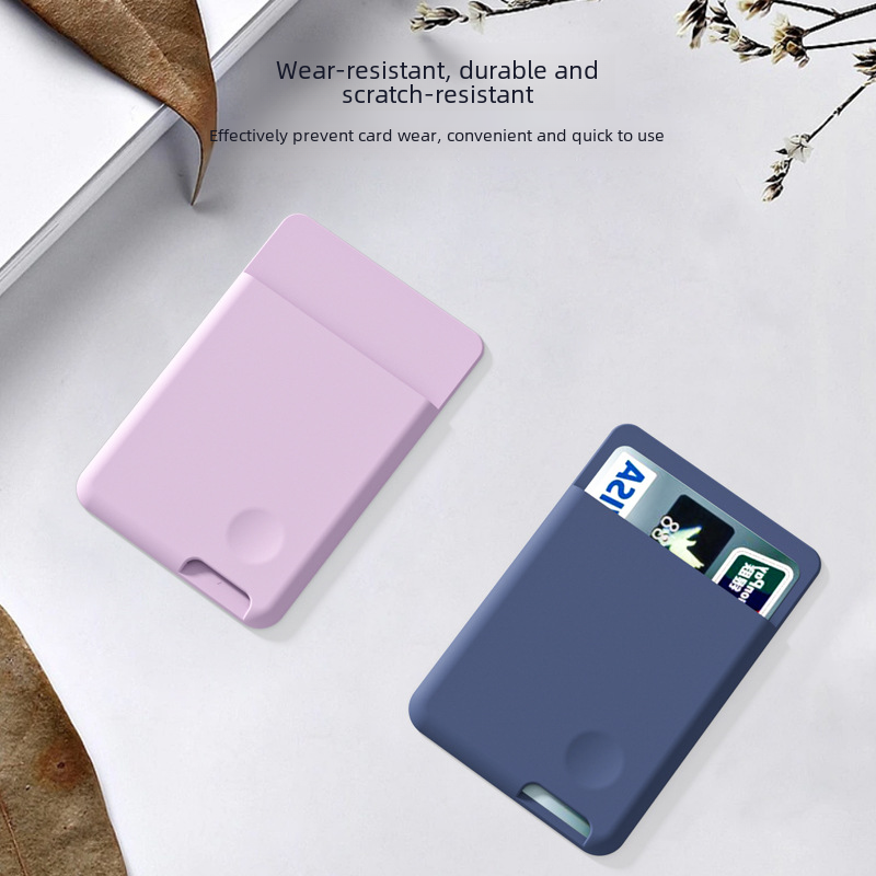 3M adhesive silicone back stickers for mobile phones, bus card holders, bank card cases, ID card holders, silicone phone back card pouch