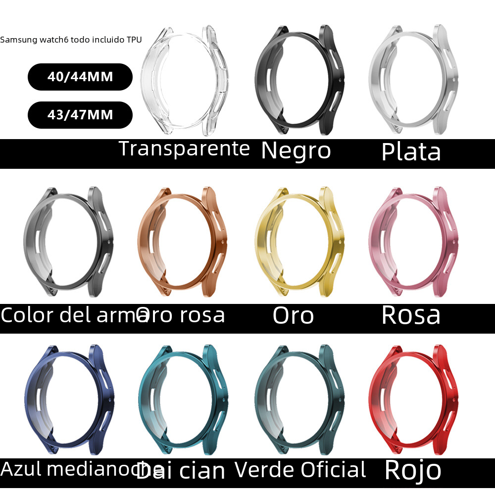 Funda protectora clásica aplicable de la galaxia watch6 del caso del reloj de Samsung todo incluido