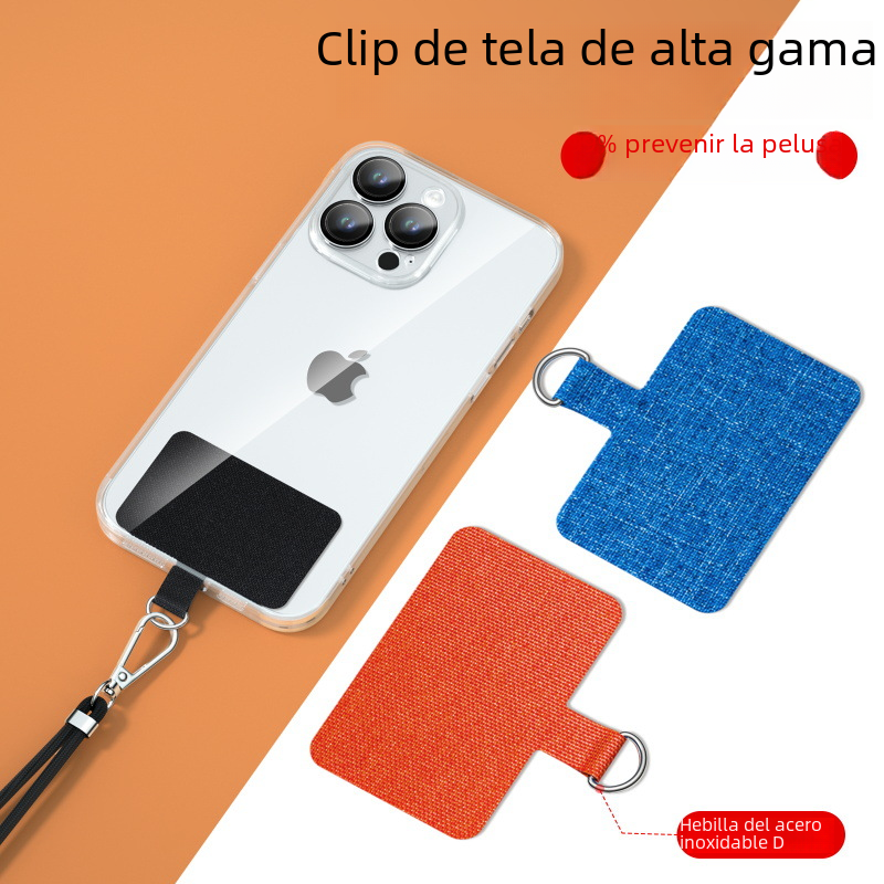Clip de cordón de teléfono móvil junta de carcasa universal pegatina de espalda tarjeta fija Cordón de eslinga desmontable cuerda de muñeca pieza de conexión