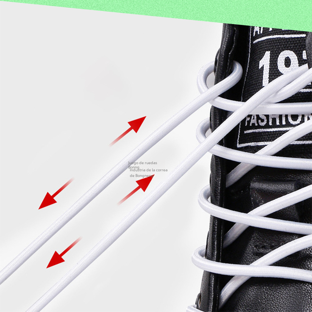 Cápsula hebilla redonda cordón cuerda elástica adecuado para perezoso niños adultos deportes lienzo blanco Fuerza Aérea No.1