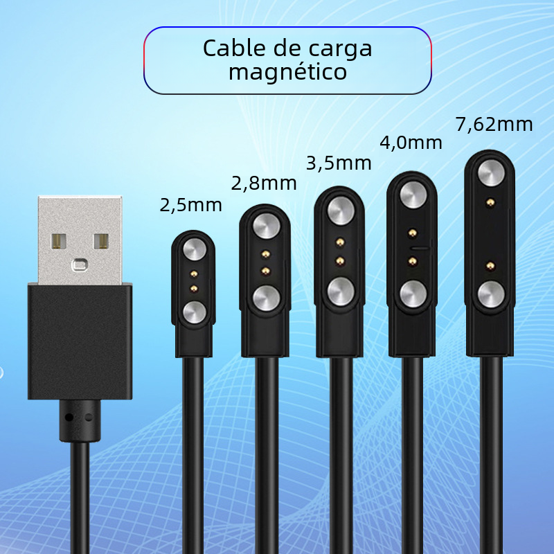 Cable de carga de reloj inteligente aplicable 4P2P pin 2 núcleos 4 núcleos cable de datos 2.84/7.8 taza de jugo cargador magnético