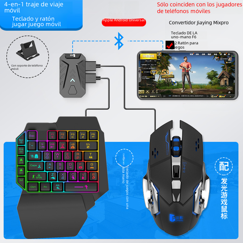 Jiaying MIXPRO artefacto trono comer pollo Call of Duty juego móvil periférico convertidor de teclado y ratón Android iOS