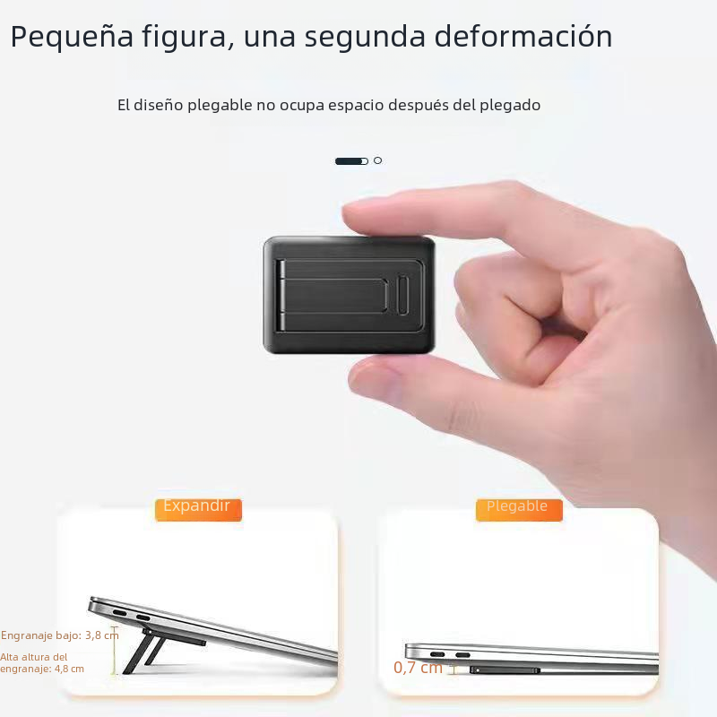 Invisible portátil tableta portátil soporte disipación de calor plegable soporte de la computadora portátil aumento de altura multifuncional