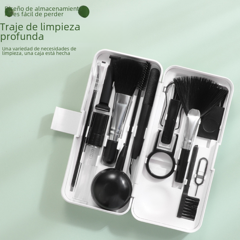 Transfronterizo multifuncional Q10 auricular pluma de limpieza de la pantalla del teléfono móvil traje de limpieza herramientas teclado traje de limpieza de la computadora