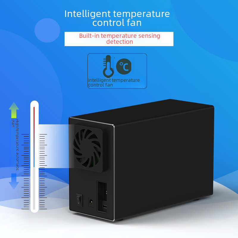 3.5-inch External Hard Drive Enclosure USB 3.0 Dual Bay RAID Caddy SATA Desktop RAID Hard Drive Enclosure