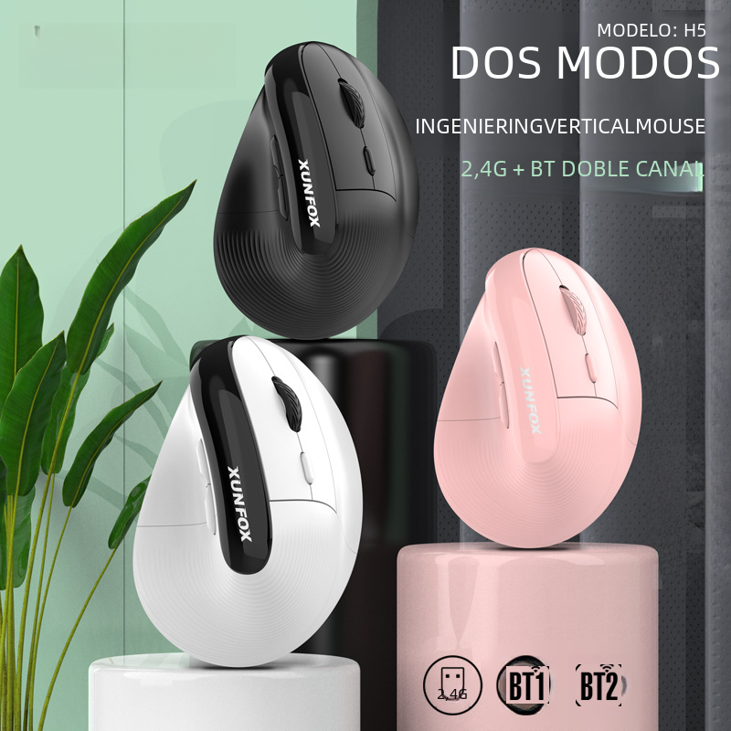 Xuanyin Fox H5 vertical ratón de carga inalámbrica Bluetooth Dual-Mode ratón de negocios Mute Oficina ordenador transfronterizo
