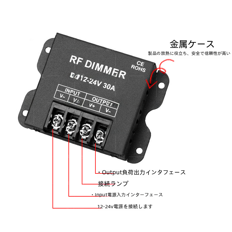 装飾ライト用 LED 照明コントローラー - 調光可能な色温度輝度制御リモコン|undefined