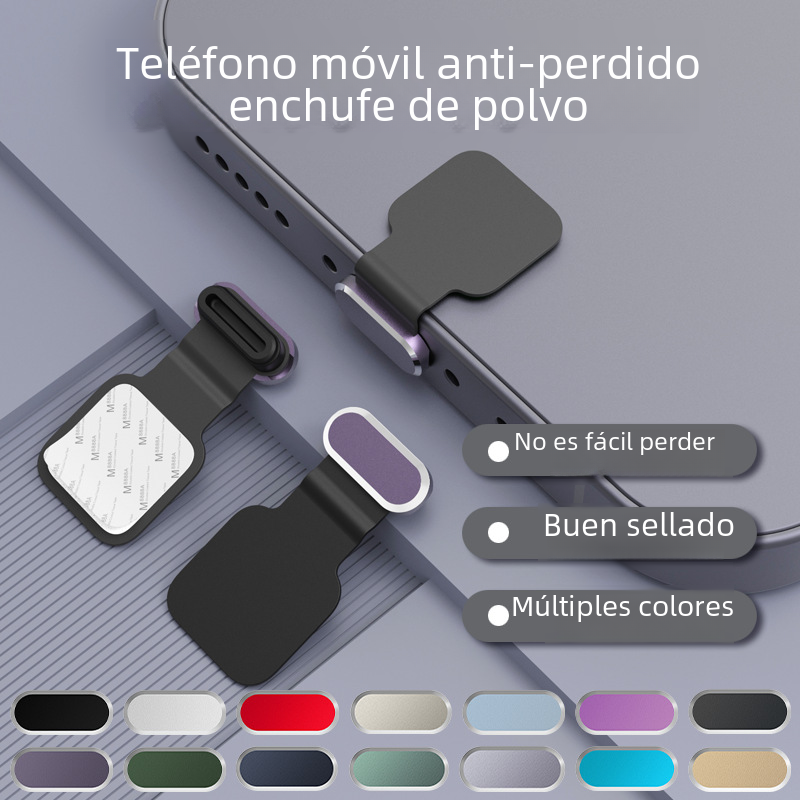 Enchufe impermeable a prueba de polvo de Material de aleación para X/12/13pro, puerto de carga de Metal Universal, enchufe para ordenador Digital/teléfono
