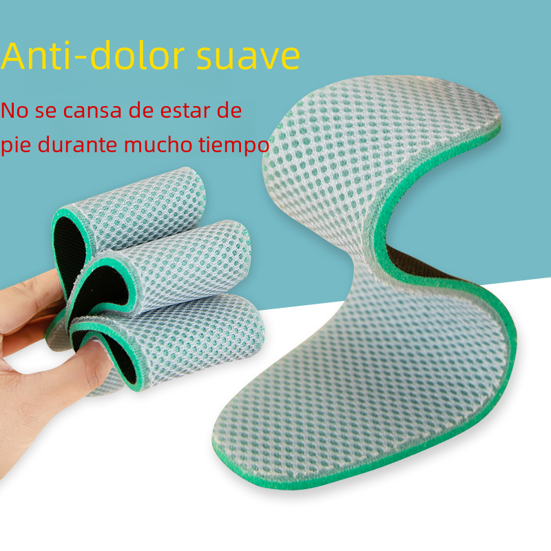 Verano y otoño esponja invisible para hombres y mujeres suave engrosada transpirable absorbente de sudor corte de absorción de choque no tiene miedo de lavar la plantilla