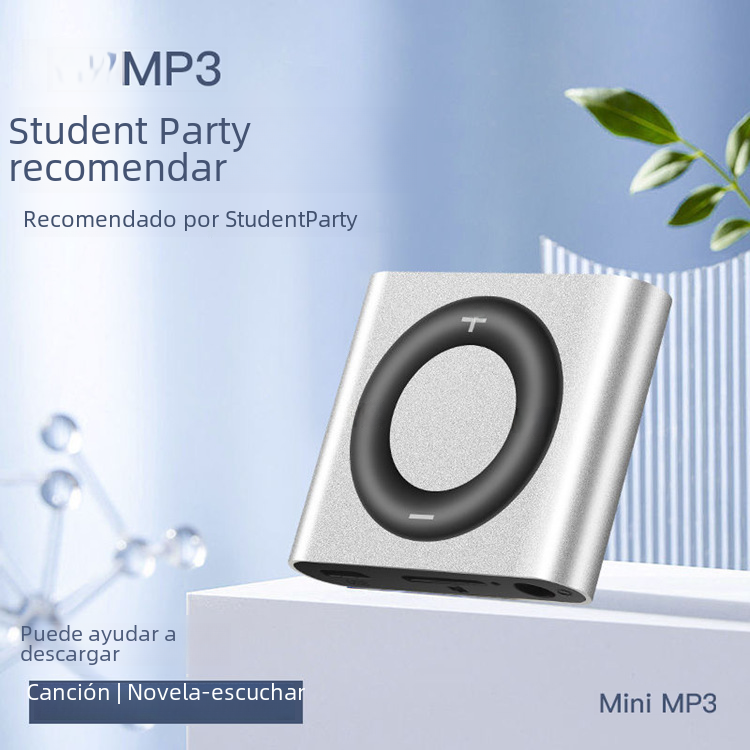 2023 nuevo metal MP3 reproductor simple moda tarjeta MP3 con al aire libre mini deportes escuchar y escuchar Walkman