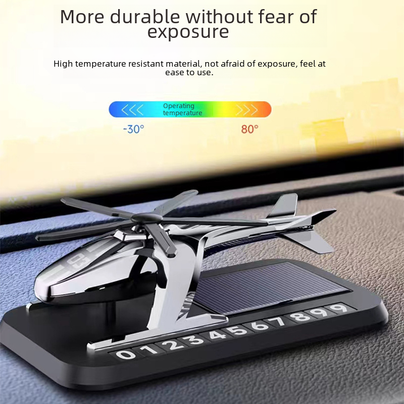 Solar Car Aromatherapy Car Perfume Ornaments Helicopter Creative Parking Sign Moving Car Fighter Fragrance Ornaments
