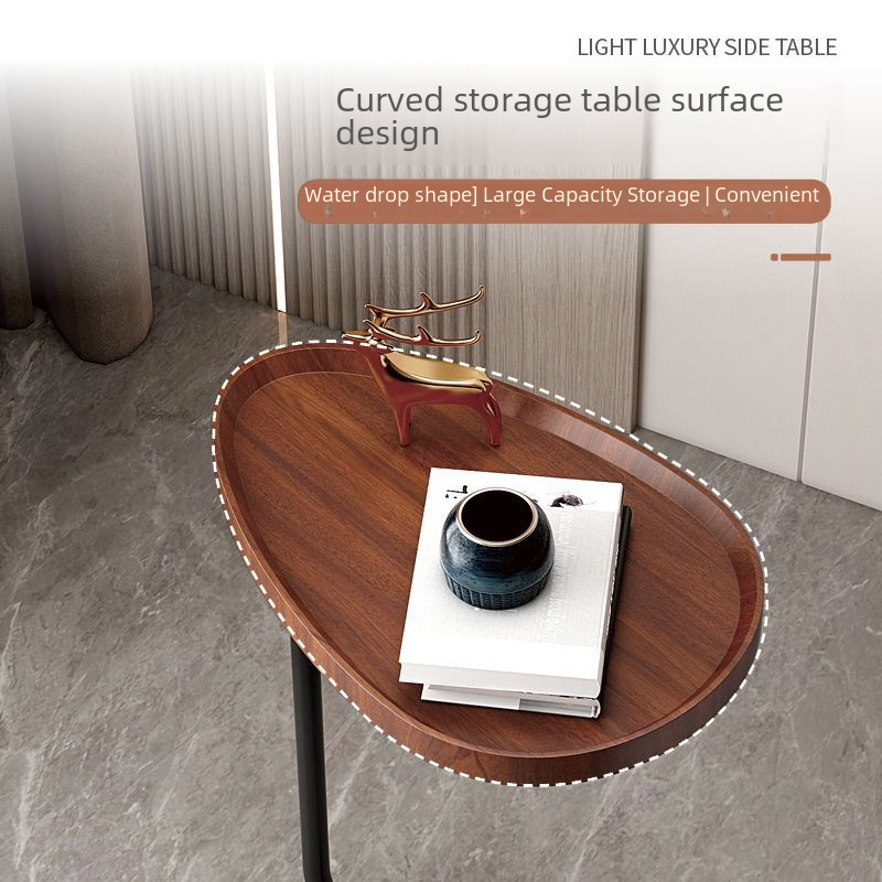 Small minimalist corner table, sofa side cabinet, movable small tea table, bed side table for small apartments, light luxury small bedside table