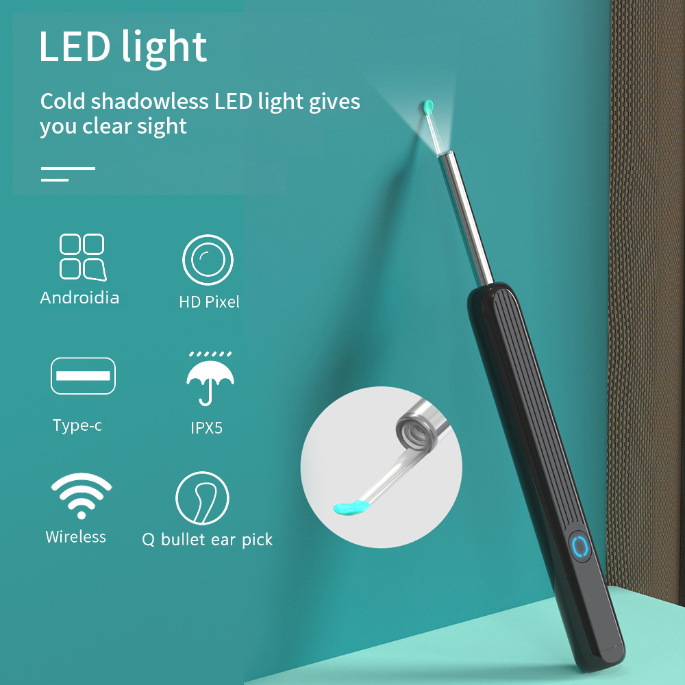 Cross-border visual ear spoon endoscope 3.6mm smart ear picking tool WiFi ear cleaning device Visual ear spoon