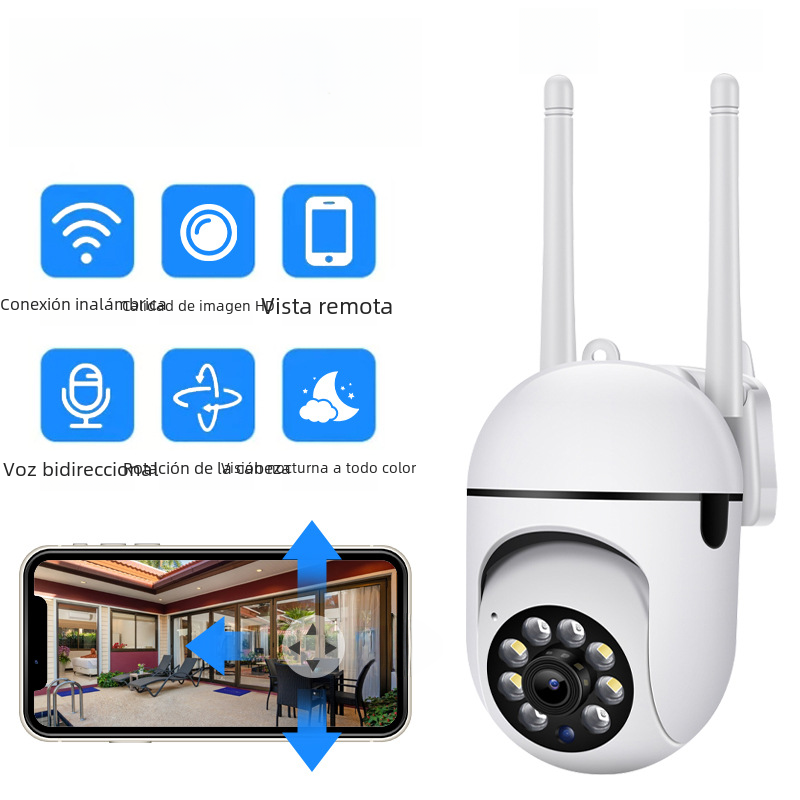 USB bombilla cámara inalámbrica WiFi HD visión nocturna PTZ control techo montado en la pared de vigilancia de seguridad al por mayor