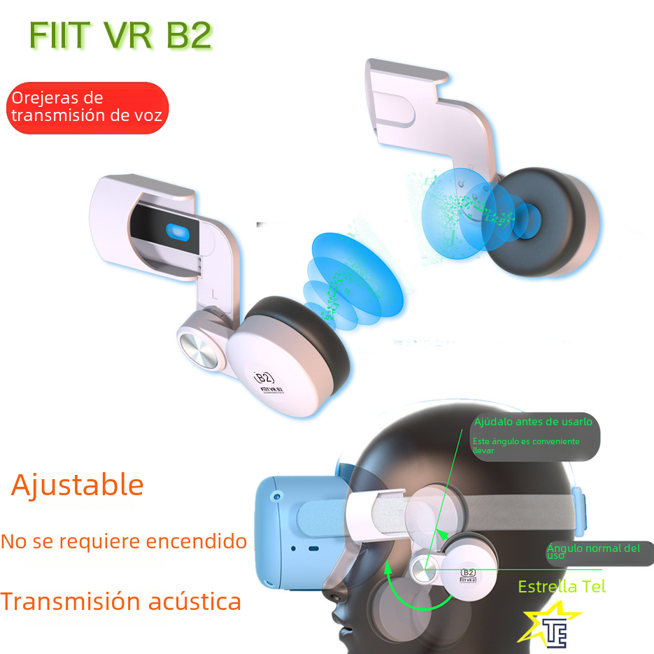 B2 orejeras de transmisión de sonido ajuste VR todo-en-una máquina Oculus Quest2 T2 accesorios de desgaste de la cabeza original de sonido cómodo transfronteriza