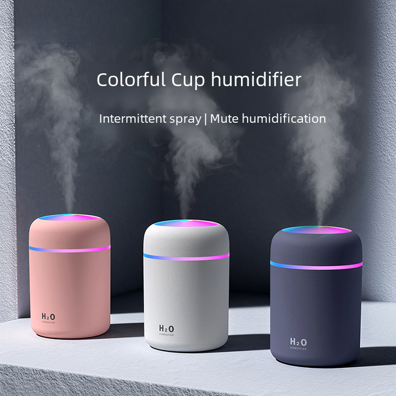 Cross-border creative colorful cup air humidifier desktop home car humidifier USB logo spot