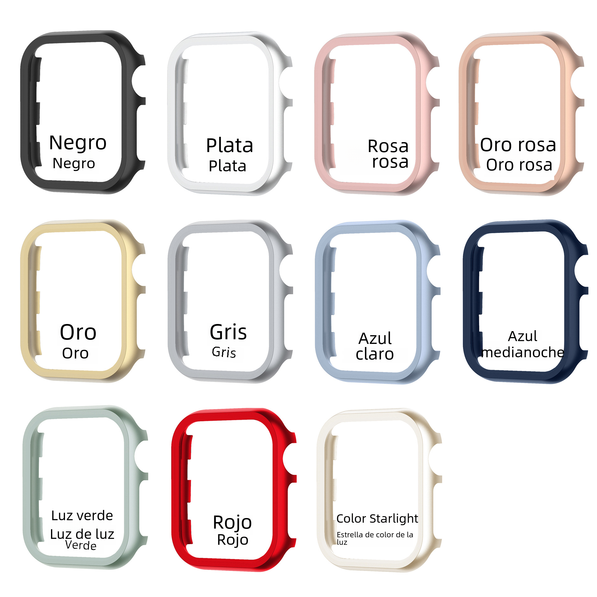 Caja de reloj digital/apple, funda protectora para reloj, diseño elegante, varios colores disponibles