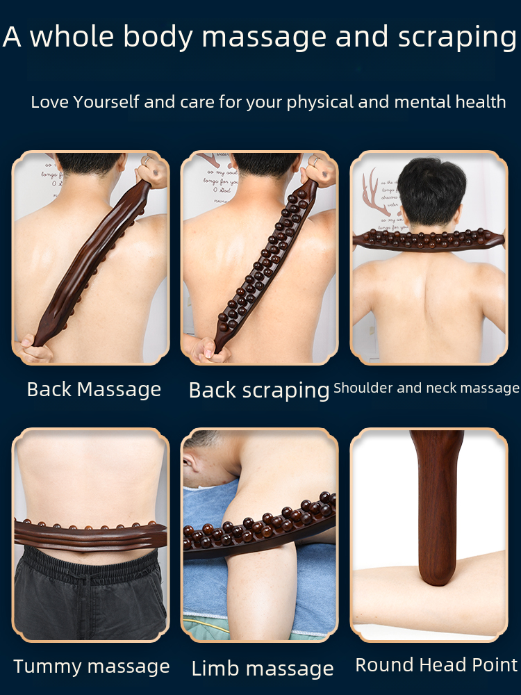 Three-row 31-bead rolling muscle stick massage, one for whole body meridians, 20-bead rolling muscle scraping magic tool