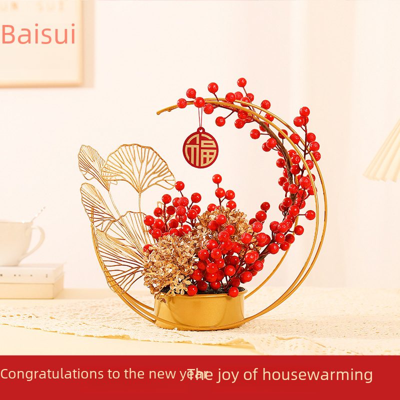 2024 Year of the Dragon Spring Festival New Year decorations Spring Festival fortune fruit ornaments with blessing characters New Year's Day and New Year home decoration