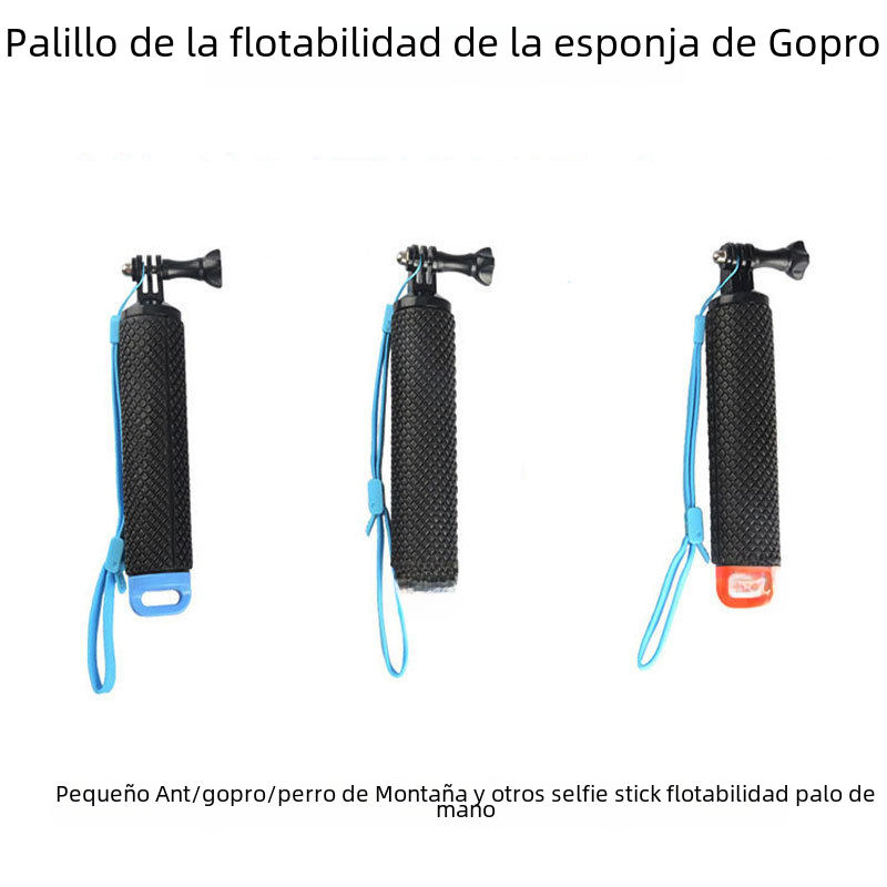 Gopro 8 Cámara subacuática esponja de flotabilidad palo pequeña Ant Mountain Dog SJ desmontable antideslizante varilla de mano extraíble palo de buceo