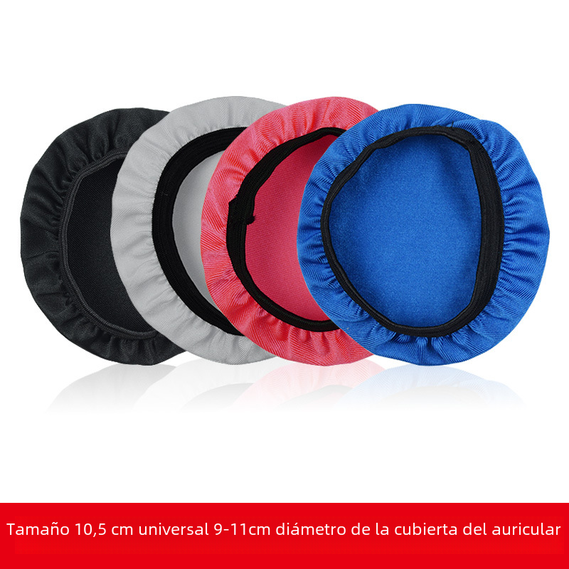 Cubierta de polvo no desechable tela de seda de hielo elástica a prueba de polvo a prueba de sudor auriculares orejeras cubierta protectora de la viga de la cabeza