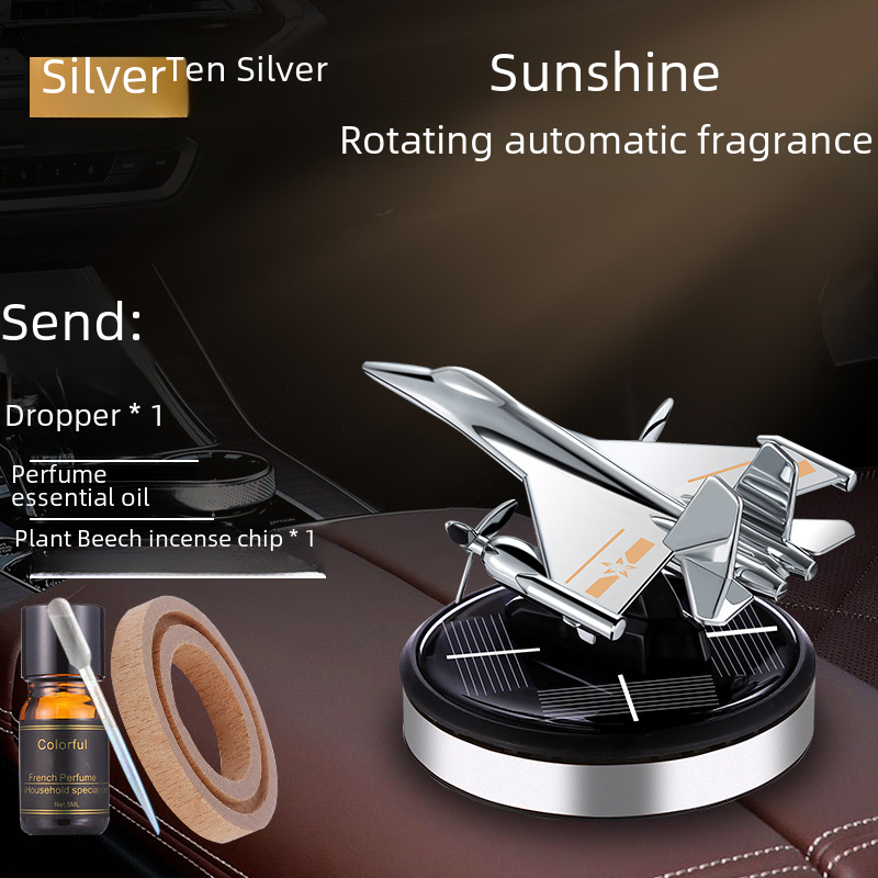 Solar car perfume car aromatherapy deodorizing tablets aircraft rotating ornaments car men's car high-end smart
