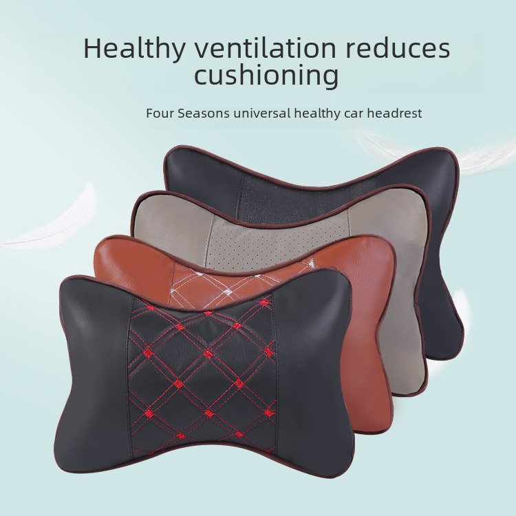 Car Red Wine Headrest Seat Cushion Neck Pillow In-Car Sleep Car Bone Pillow Side Support Children Adults Four Seasons Universal
