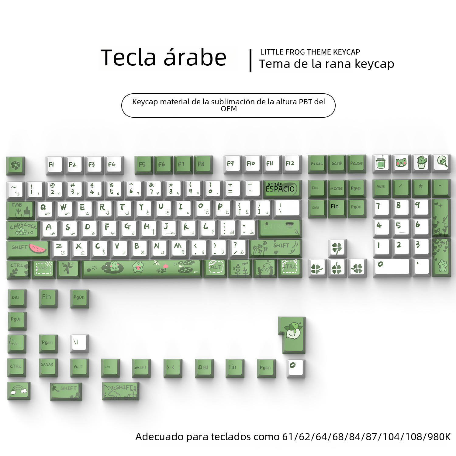 Red Storm [sublimación ruso, Coreano árabe Rana keycap] O EM clave del teclado altamente mecánico