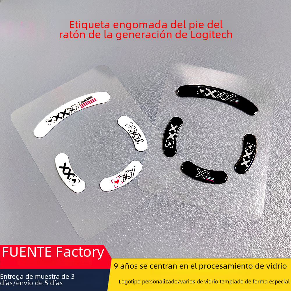 Aplicable a Logitech GPX generación ratón de cristal pie Etiqueta de impresión conjunto de vidrio templado alfombrilla de ratón fábrica al por mayor