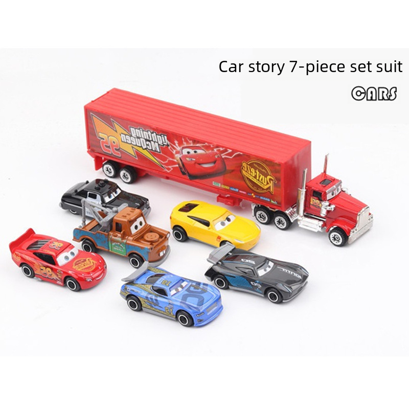 Alloy Car Model Sliding Small Car Pocket Car McQueen McDaddy Cross-border Bestselling Car Model Total Mobilization Set