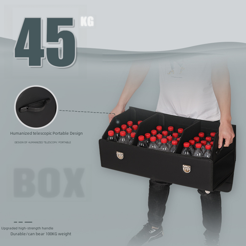 Custom Large Capacity Car Storage Box Car Organizer Foldable Trunk Storage Box Storage Container