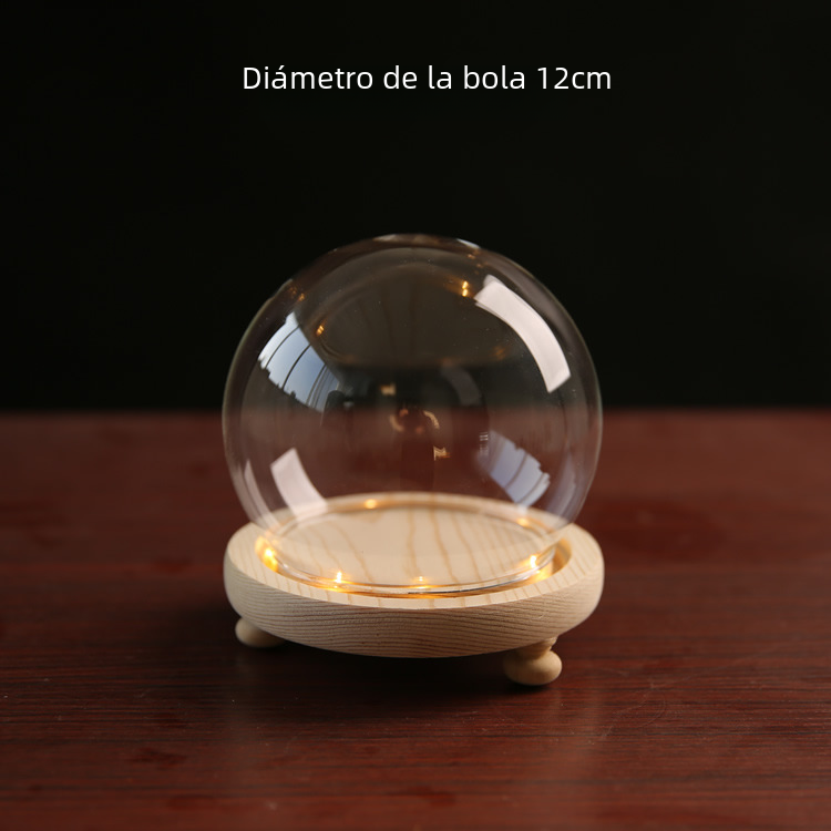 TikTok cubierta de vidrio hecha a mano modelo de mano cubierta de polvo cubierta de vidrio transparente para tulipán