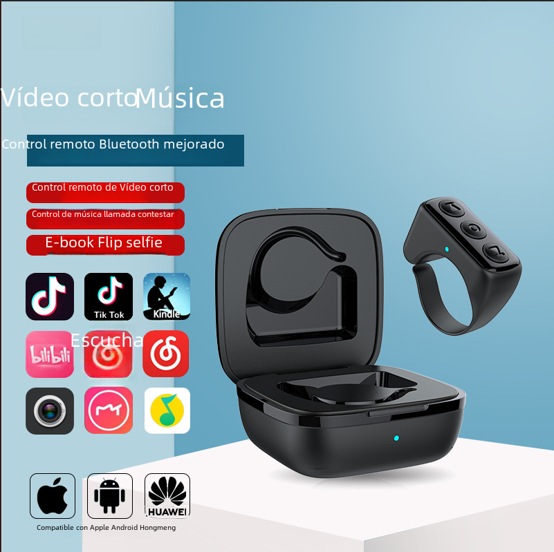 TikTok teléfono móvil Bluetooth Cámara de vídeo de control remoto anillo inteligente e-book Kindl novela página torneado