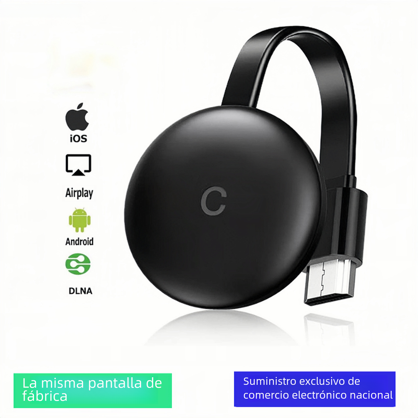 Venta caliente inalámbrico HDMI mismo proyector de pantalla teléfono móvil conectado a TV USB HD salida horizontal y vertical actualización de la pantalla
