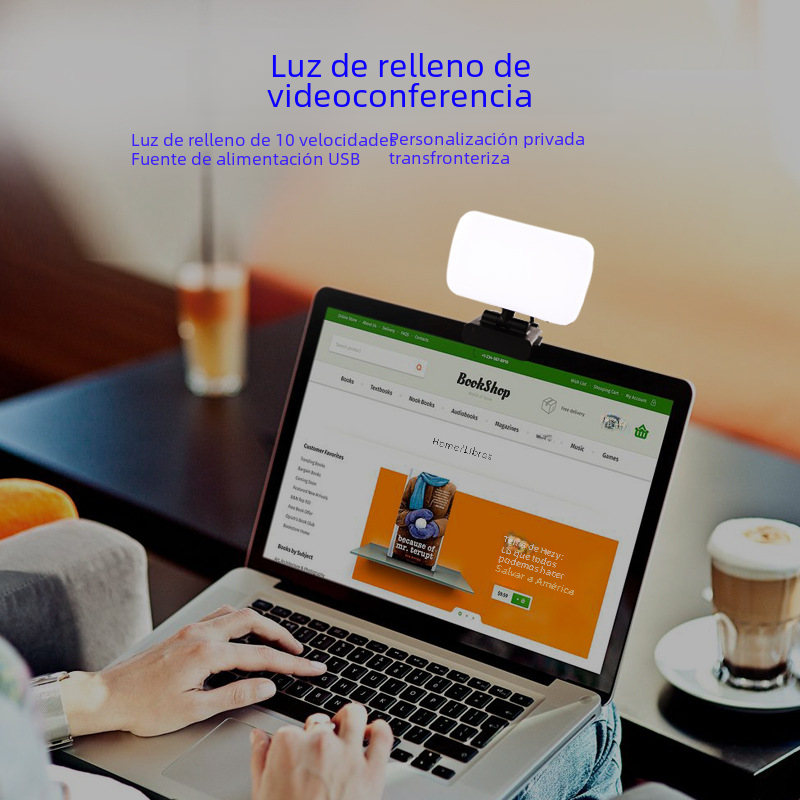 Videoconferencia de computadora Luz de relleno Pantalla de enseñanza en línea Luz de Protección para los ojos luz de lectura transfronteriza transmisión en vivo Luz de relleno de belleza