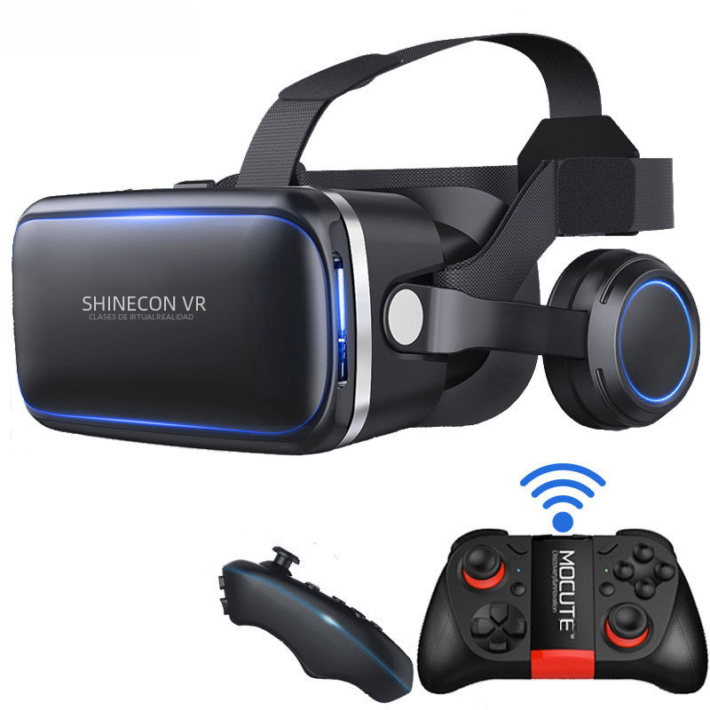 Selección transfronteriza VR SHINECON Qianhuan 6ta generación G04E versión de auriculares teléfono móvil 3D casco de realidad virtual gafas VR