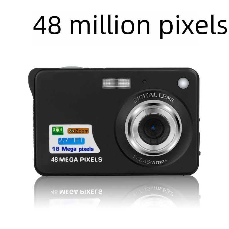 D6 three-shot CCD high-definition digital camera film music camera touch screen student self-timer retro camera