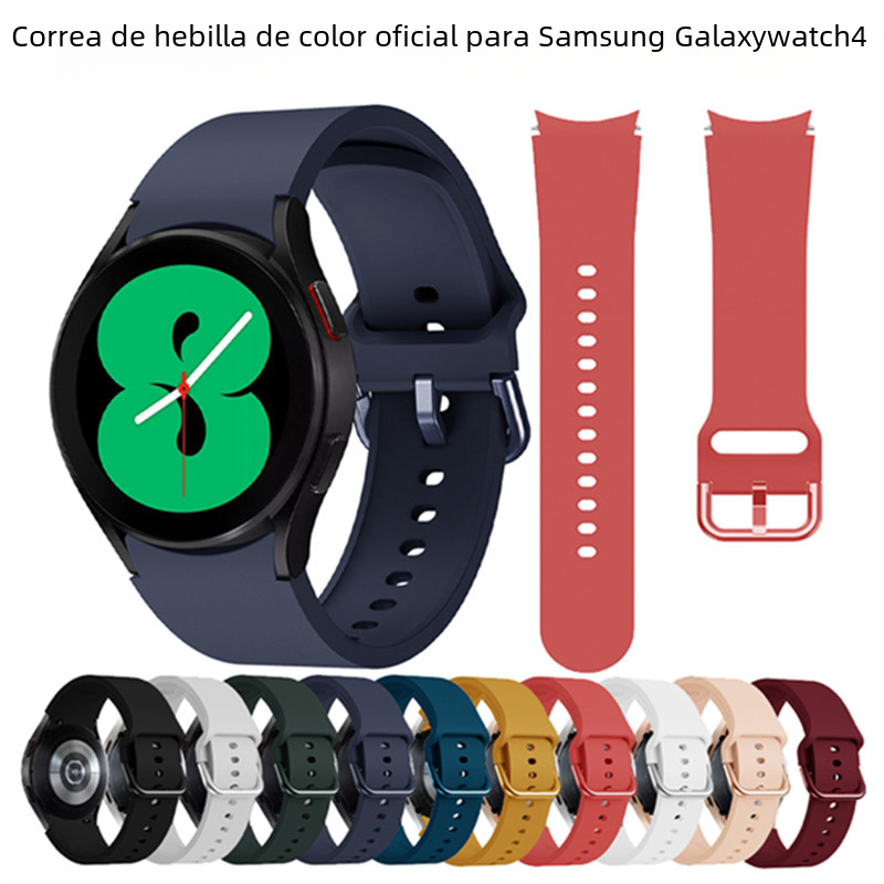 Correa de silicona para Galaxy Watch4/5/6, correa de reloj inteligente de 20mm, sitio oficial, banda de repuesto para rastreador de Fitness
